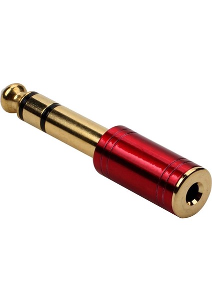 Metal 6.35MM Erkek - 3.5mm Kadın Kulaklık Adaptör Dönüştürücü Converte Fiş Kırmızı (Yurt Dışından) modelleri