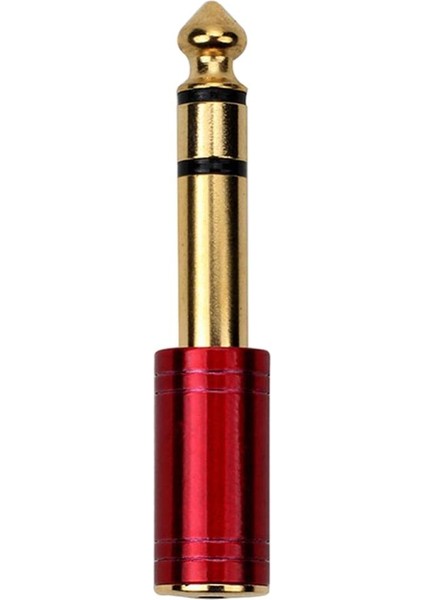 Metal 6.35MM Erkek - 3.5mm Kadın Kulaklık Adaptör Dönüştürücü Converte Fiş Kırmızı (Yurt Dışından) fırsatları