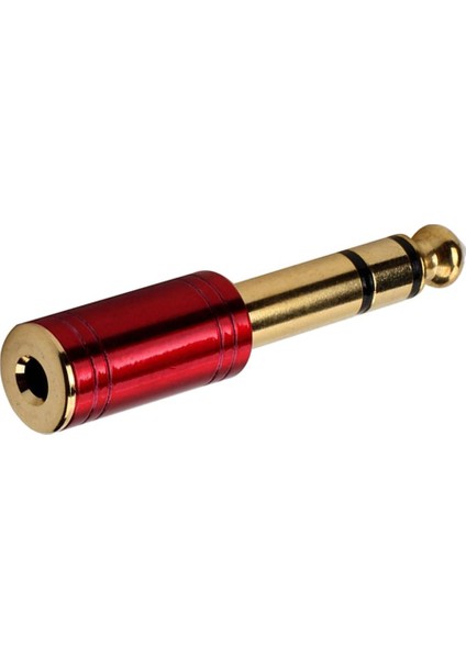 Metal 6.35MM Erkek - 3.5mm Kadın Kulaklık Adaptör Dönüştürücü Converte Fiş Kırmızı (Yurt Dışından) indirimleri