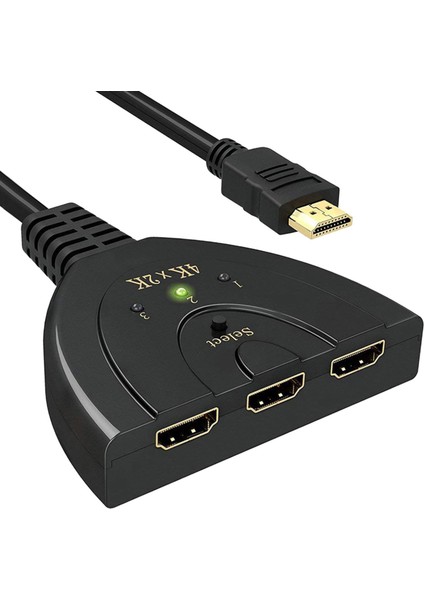 3 Bağlantı Noktası 3in1 Otomatik Anahtar Anahtarlayıcı Ayırıcı Adaptör x 2k (Yurt Dışından)