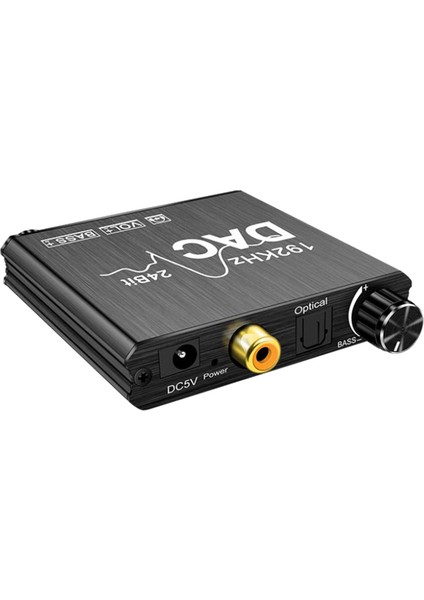 192K Dijitalden Analog Ses Dönüştürücüsü Dac Optik Koaksiyel 3.5mm Ses Adaptörü (Yurt Dışından)