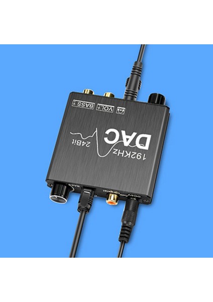192K Dijitalden Analog Ses Dönüştürücüsü Dac Optik Koaksiyel 3.5mm Ses Adaptörü (Yurt Dışından)