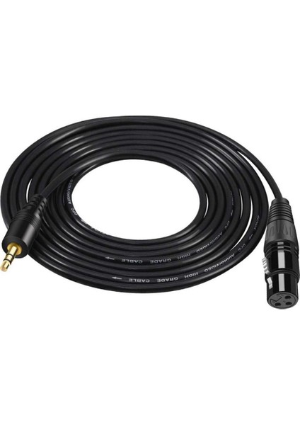 Stereo Mikrofon Kablosu Inç Trs Erkek - Xlr 3p Kadın Mikrofon Kablosu Siyah 5m (Yurt Dışından)