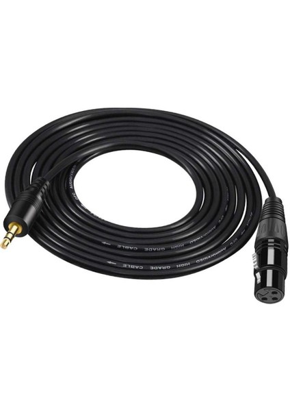 Stereo Mikrofon Kablosu Inç Trs Erkek - Xlr 3p Kadın Mikrofon Kablosu Siyah 5m (Yurt Dışından)