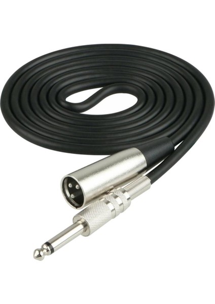 Stereo Mikrofon Kablo Tel Xlr 3 Pimli Fiş 1/4 '' Erkek Mono Jack Kablosu 2m (Yurt Dışından)