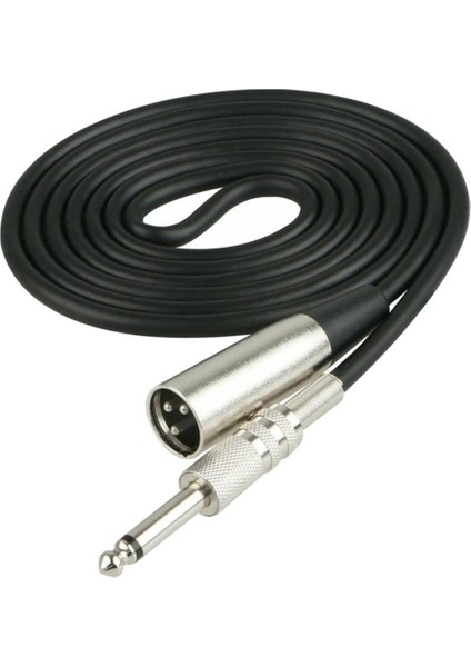 Stereo Mikrofon Kablo Tel Xlr 3 Pimli Fiş 1/4 '' Erkek Mono Jack Kablosu 2m (Yurt Dışından)