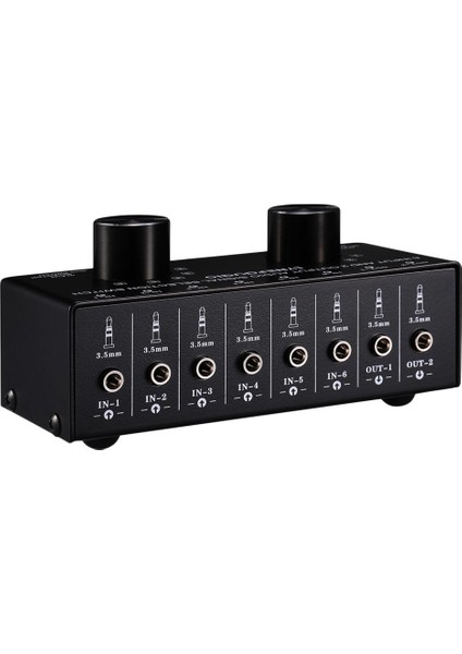 6-Port 3.5mm Kompozit Video Ses Av Anahtarı Seçici Anahtarlayıcı Ayırıcı Kutusu (Yurt Dışından) modelleri
