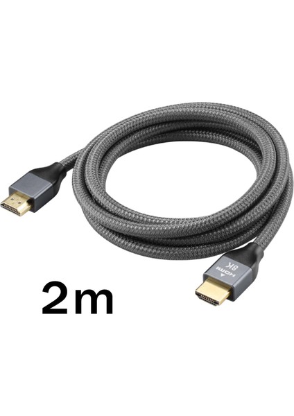 8k 60Hz 4K 120Hz Dizüstü Bilgisayar Yüksek Hızlı Örgülü Kablo 2 Metre Için (Yurt Dışından)