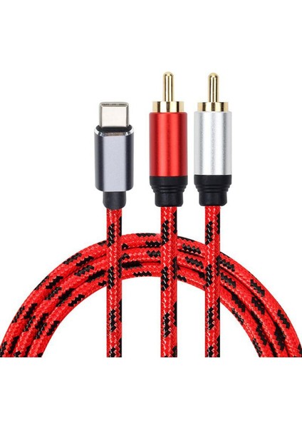 USB Tip-C Ila 2 Sesli Kablo Fişi Kablosu 0,5 Metre (Yurt Dışından)