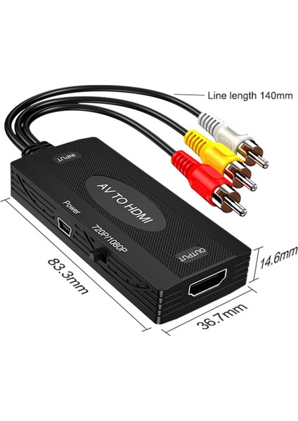 Rca To / To To Av Için 3rca Adaptörü (Yurt Dışından)
