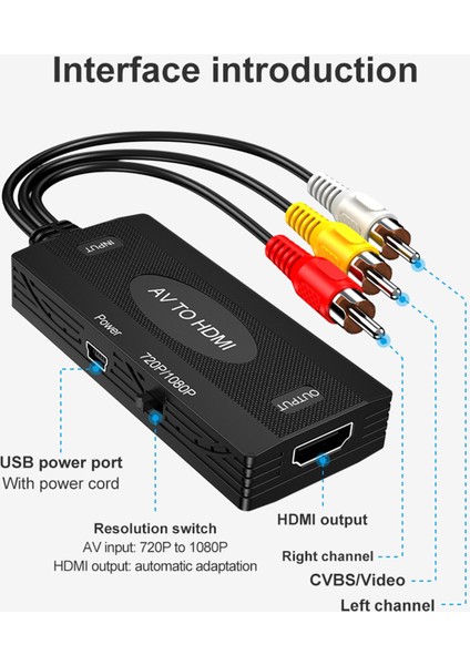Rca To / To To Av Için 3rca Adaptörü (Yurt Dışından)
