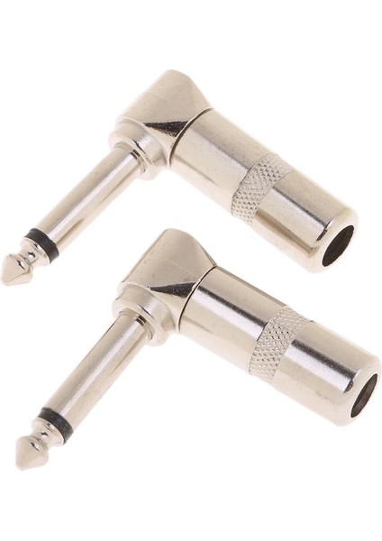 2 1/4inch 6.35MM Kriko Sağ Açılı Konektör, 6.5mm Erkek Mono Paketi (Yurt Dışından)