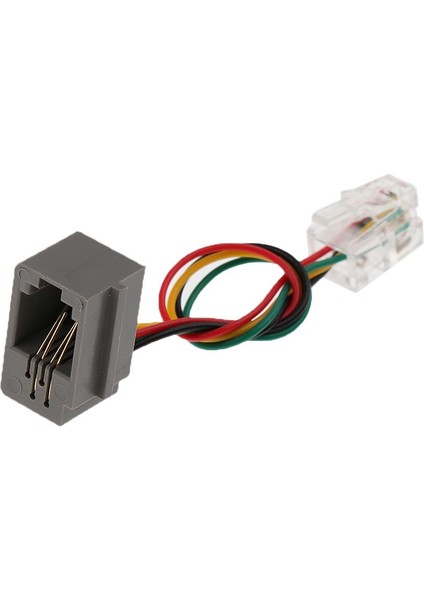 3,5mm Dişi - 4P4C Erkek Kulaklıklı Kulaklık Telefon Ses Adaptör Kablosu (Yurt Dışından)