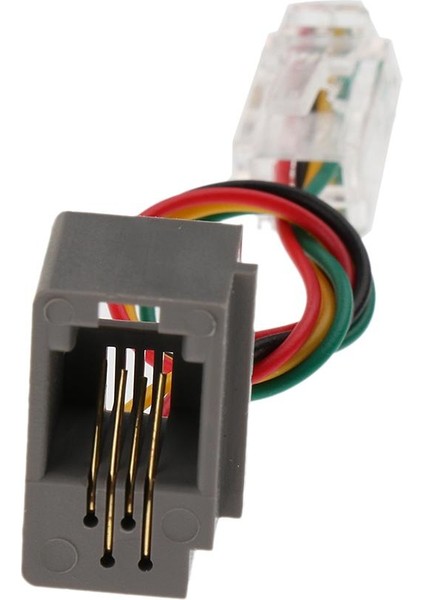 3,5mm Dişi - 4P4C Erkek Kulaklıklı Kulaklık Telefon Ses Adaptör Kablosu (Yurt Dışından)