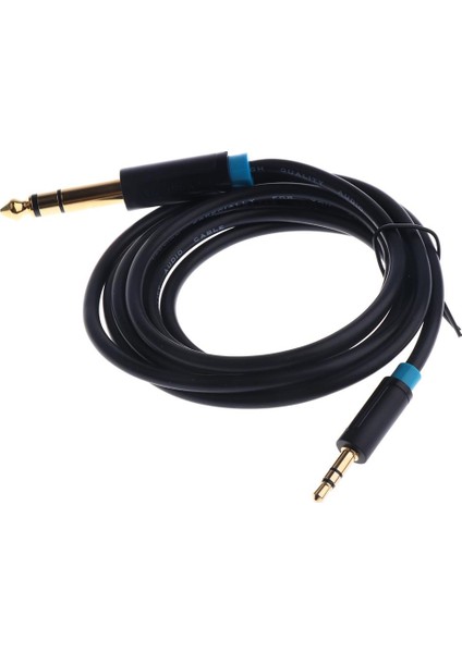 Mikser Gitar Için 3.5mm Ila 6.35MM/6.5MM Adaptör Jak Ses Kablosu 1.5m (Yurt Dışından)