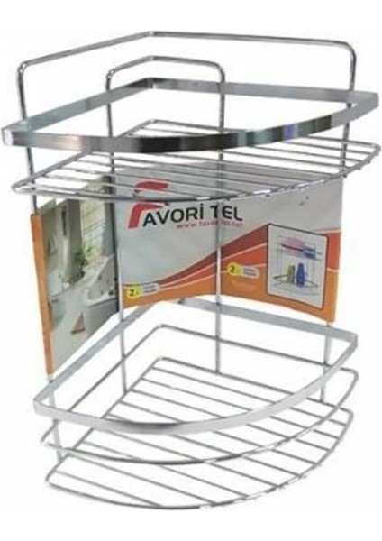 Favori 2 Katlı Krom Banyo Köşelik
