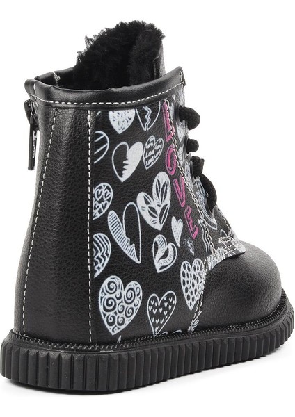 Arz 2301005-B Siyah Desenli Içi Kürklü Çocuk Bot fırsatları