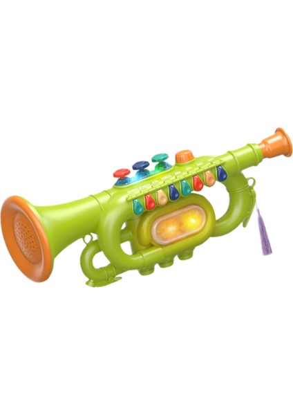 Çocuk Trompet Müzik Enstrümanı Erken Öğrenme Saksafon Oyuncak Kızlar Yeşil Trompet (Yurt Dışından)