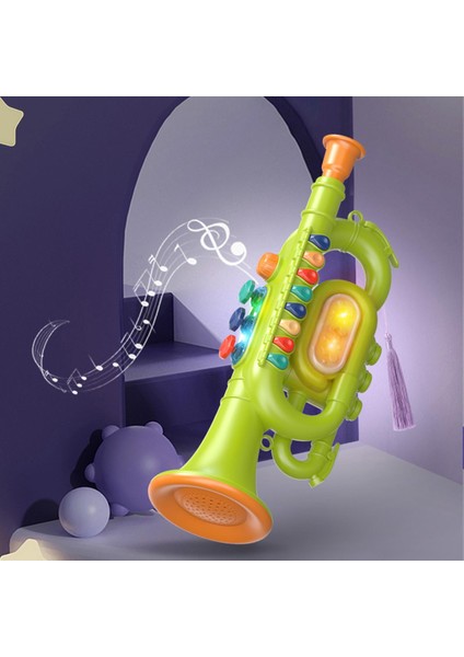 Çocuk Trompet Müzik Enstrümanı Erken Öğrenme Saksafon Oyuncak Kızlar Yeşil Trompet (Yurt Dışından) modelleri
