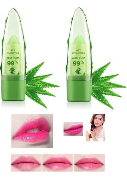 2 Adet Aloevera Özlü Nemlendirici, Sihirli Ruj