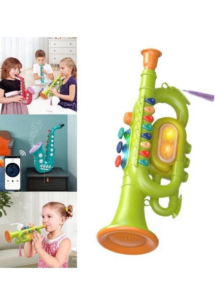 Çocuk Trompet Müzik Enstrümanı Erken Öğrenme Saksafon Oyuncak Kızlar Yeşil Trompet (Yurt Dışından) indirimleri