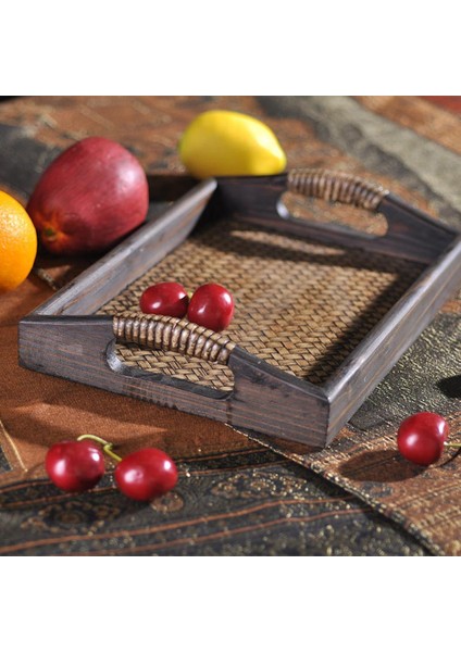 Vintage Ahşap Dikdörtgen Tepsi 25 x 30 cm. (Yurt Dışından) fiyatları