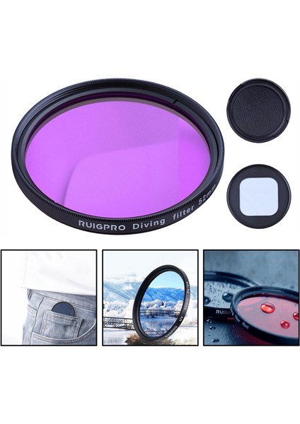 10/9 Fotoğraf Için 52MM Lens Filtre Seti + Lens Kapak Filtresi (Yurt Dışından)