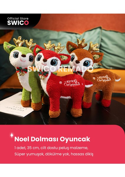 Noel Ren Geyiği Peluş Oyuncak 35 cm. (Yurt Dışından)