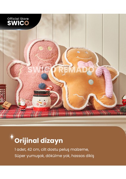 Zencefilli Kurabiye Adam Peluş Oyuncak 42 cm. (Yurt Dışından)