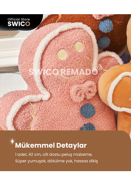 Zencefilli Kurabiye Adam Peluş Oyuncak 42 cm. (Yurt Dışından)