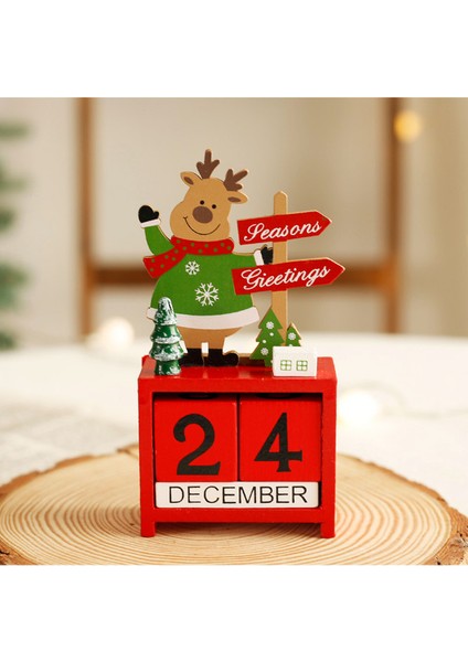 Ahşap Takvim Noel Dekorasyonu (Yurt Dışından)