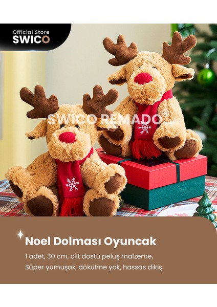 Noel Ren Geyiği Peluş Oyuncak 30 cm. (Yurt Dışından)