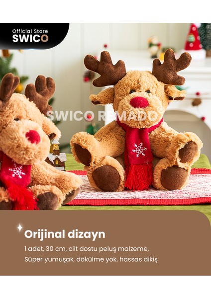 Noel Ren Geyiği Peluş Oyuncak 30 cm. (Yurt Dışından)