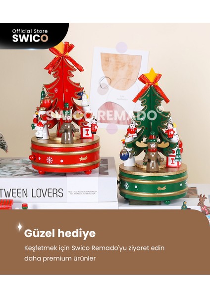 Noel Ağacı Ahşap Müzik Kutusu - Yeşil (Yurt Dışından)