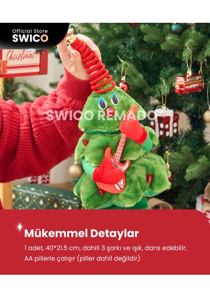 Elektrikli Dans Eden Noel Ağacı Müzikli Peluş Oyuncaklar (Yurt Dışından)