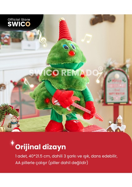 Elektrikli Dans Eden Noel Ağacı Müzikli Peluş Oyuncaklar (Yurt Dışından)