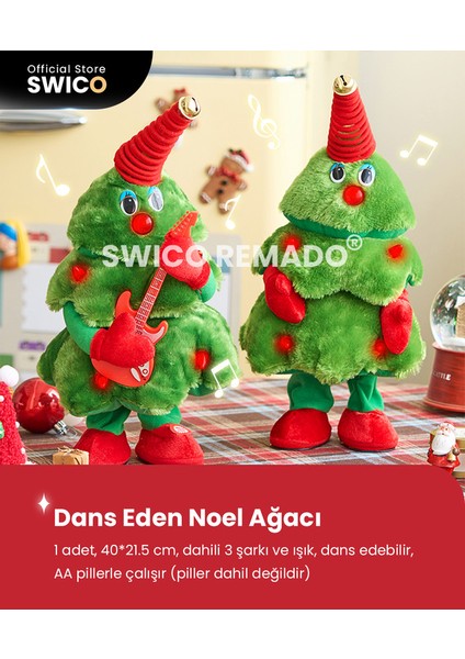 Elektrikli Dans Eden Noel Ağacı Müzikli Peluş Oyuncaklar (Yurt Dışından)