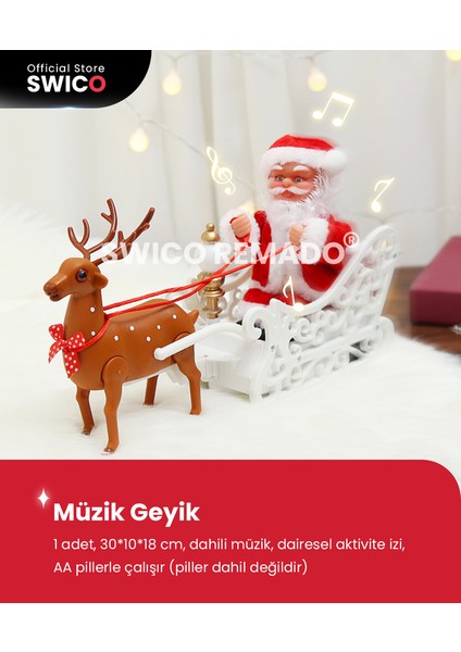 Çocuklar İçin Müzikal Elektrikli Noel Baba Noel Oyuncakları (Yurt Dışından)