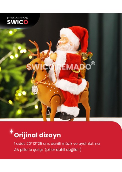 Çocuklar İçin Müzikal Elektrikli Noel Baba Noel Oyuncakları (Yurt Dışından)