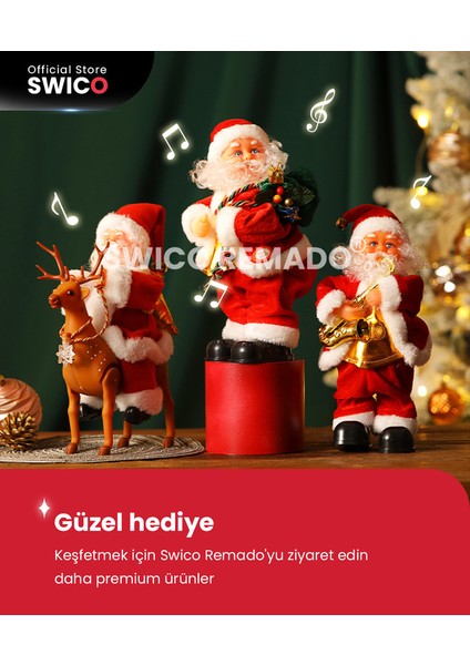 Çocuklar İçin Müzikal Elektrikli Noel Baba Noel Oyuncakları (Yurt Dışından)