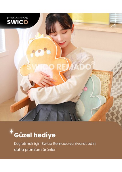 Zencefilli Kurabiye Domuz Peluş Oyuncak 40 cm. (Yurt Dışından)