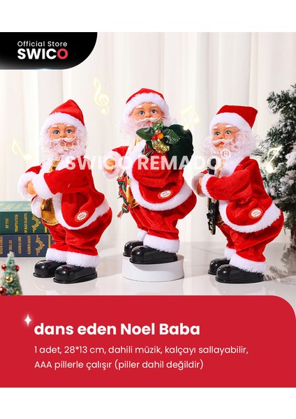 Çocuklar İçin Müzikal Elektrikli Noel Baba Noel Oyuncakları (Yurt Dışından)