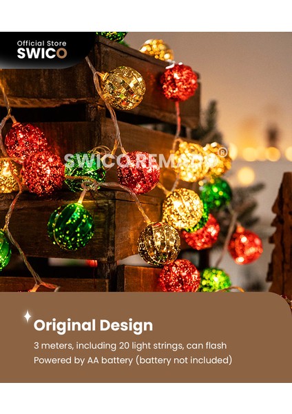 Yaratıcı Noel Dize Işıkları 3 Metre (Yurt Dışından)