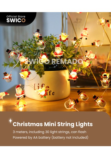 Yaratıcı Mini Noel Dize Işıkları 3 Metre (Yurt Dışından)