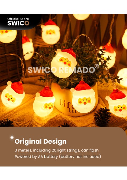 Yaratıcı Noel Dize Işıkları 3 Metre (Yurt Dışından)
