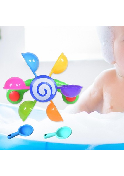 Emme Bardak Bebek Duş Yeldirme Toyu Banyo Sucker Bathtime Bebekler Için Eğlence Yel Değirmeni ve Kaşıklar (Yurt Dışından) fiyatları