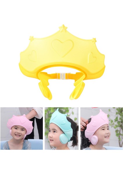 Tpe Bebek Duş Banyo Kapakları Yıkama Saç Kalkanı Çocuklar Duş Şampuan Vizör Şapkası Sarı (Yurt Dışından) modelleri