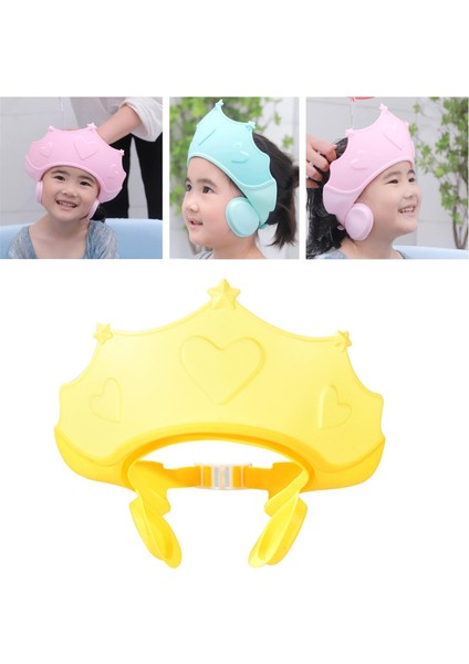 Tpe Bebek Duş Banyo Kapakları Yıkama Saç Kalkanı Çocuklar Duş Şampuan Vizör Şapkası Sarı (Yurt Dışından) fırsatları