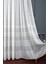Taç Enine Çizgili Kullanıma Hazır 1/3 Sık Pile Tül Perde Tek Kanat - Ekru 100 x 240 cm 3