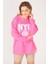 Giyim Dünyası Kadn Nyc Işleme Baskılı Sweatshirt Pembe 5